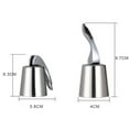 thumbnail image 4 of ziyahihome Bouchon de Vin en Acier Inoxydable Réutilisable Bouteille Étanche Scellant Bouchon de Bouteille de Vin Silicone Boisson Bouteille Scellant Vin Frais Épargnant, 4 of 6