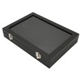 thumbnail image 5 of Pin Display Case Dustproof Transparent Glass Lid Badge Storage Box with Lock Buckle for Brooch Bar Jewelry Collection, 5 of 5