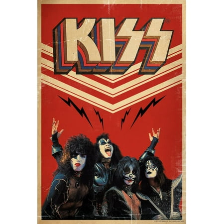 KISS - Retro Bolts Poster Wall Art