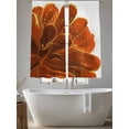 thumbnail image 6 of Sheer Curtains 72 Inches Long, Burnt Orange Light Filtering Window Curtains for Living Room, Sparkle Gold Stained Floral Flower Art Rod Pocket Voile Sheer Curtain Drapes, 52"W x 72"L, 2 Panels, 6 of 8