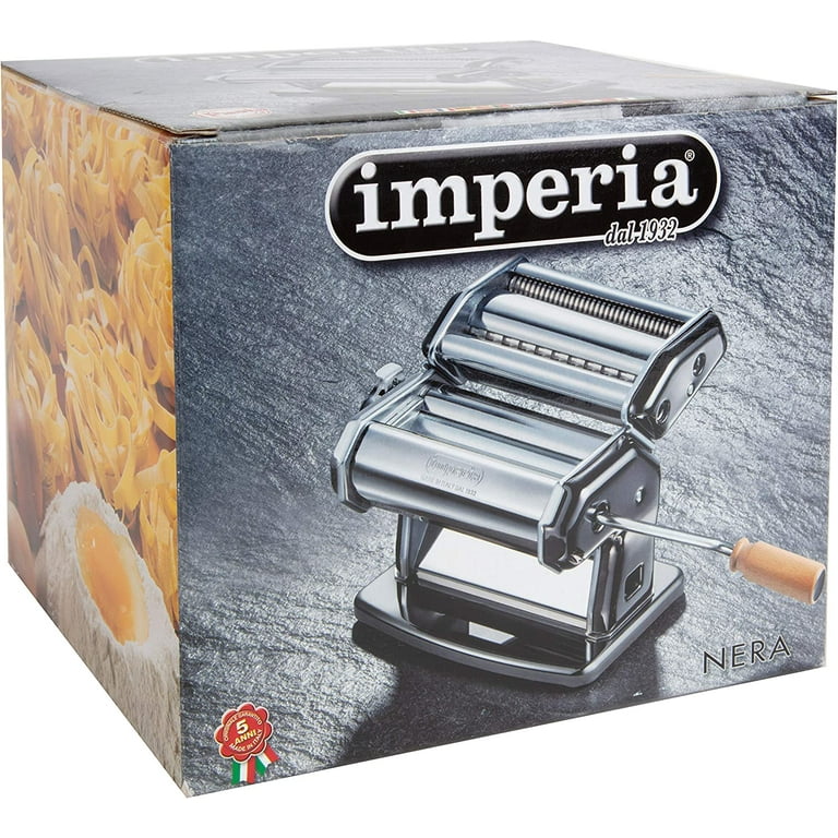 Imperia Pasta Maker Machine, Black, Made in Italy - Heavy Duty