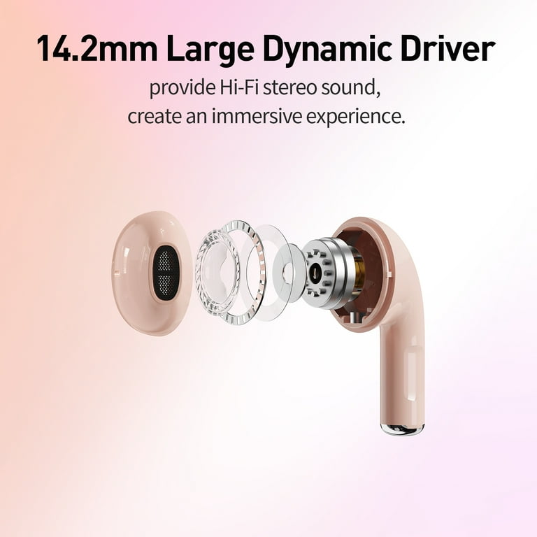 iWALK Wireless Earbuds for Small Ears 3g Light Weight Bluetooth Earbuds Stereo with Noise Cancelling Microphone Wireless Bluetooth Headphones for