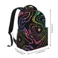 thumbnail image 2 of Disketp Rainbow Glitter Mochila Estampada para Hombre y Mujer – Mochila Ligera Clásica con Múltiples Bolsillos para Universidad, Trabajo y Viajes-One Size, 2 of 5