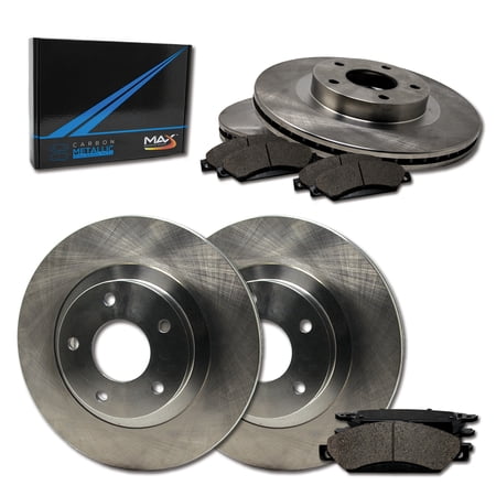 Max Brakes Front + Rear OE Series Rotors w/Metallic Pads Premium Brake