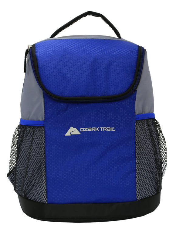 Ozark Trail 12-cans Soft-Sided Cooler Backpack, Blue
