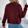 thumbnail image 3 of Cardigan Sweaters for Women 2025 Long Lattern Sleeve Open Front Eyelet Knit Cropped Sweater Cardigans, 3 of 8