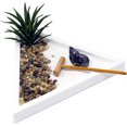thumbnail image 3 of ERDS-Mini Zen Garden Kit for Desk with Rake, White Sand, White Triangle Base, Crystal Rock, Mini River Rocks and Air Plant, (7Lx6W Triangle W), 3 of 4
