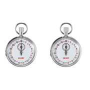 2 Count Experiment Mechanical Stopwatch Professional Teaching Silver