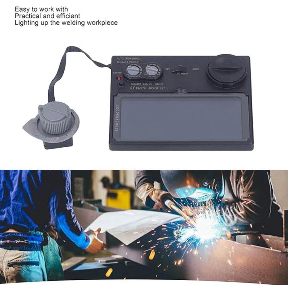 New solar car lens panel welding helmet protective shield equipped with LED ligh
