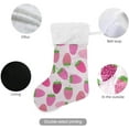 thumbnail image 3 of GZHJMY Strawberry Christmas Stocking, Personalized Large Candy Stocking Hanging Gift, Xmas Stockings Decoration for Family Holiday Party Ornaments Decor Fireplace, 3 of 7