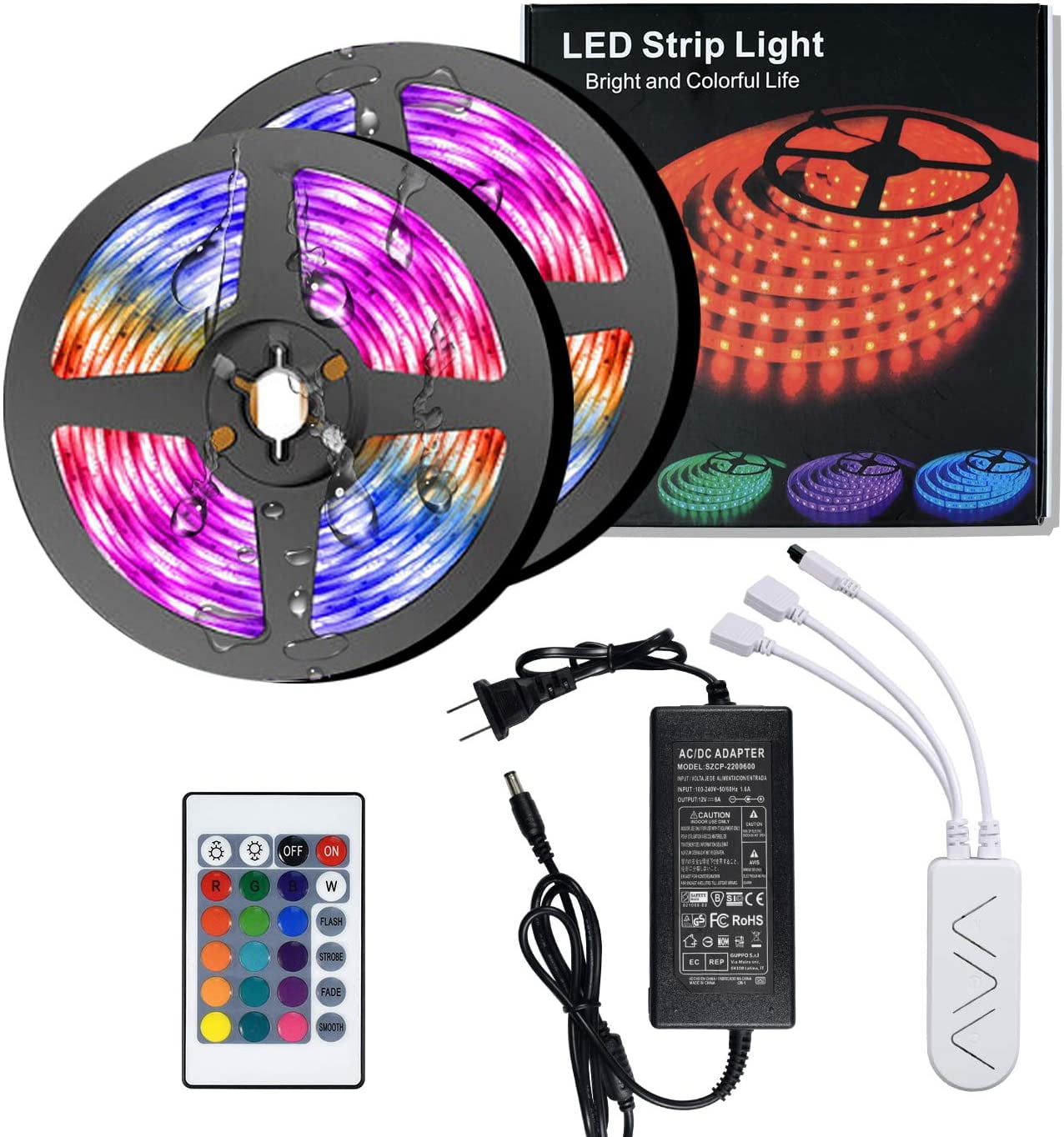 Smart LED Light Strips 2 Pack, 32.8FT WiFi Flexib5050 RGB Rope Lights