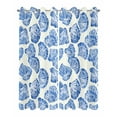 thumbnail image 2 of nqOlkjepod Outdoor Curtains for Patio Waterproof, Summer Blue Conch Outdoor Privacy Panels Grommet, Shell Ocean Retro Coastal Beach Blackout Outside Curtains for Porch/Cabana 54"x108", 2 Panels, 2 of 8