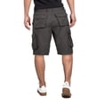 thumbnail image 2 of Men's Cotton Multi Utility Pockets Relaxed Fit Casual Outdoor Army Cargo Shorts (Dark Grey, 32), 2 of 3