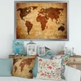 thumbnail image 3 of Designart 'Ancient World Map XI' Vintage Framed Art Print, 3 of 4