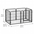 thumbnail image 3 of JaxSteam 48" Dog Cage & Dog Crate with Divider, Indoor Dog Kennel & Puppy Playpen for Small Medium Dogs, Black, 47.2"L x 23.6"W x 27.6"H, 3 of 9