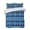 Blue, Navy Blue, Royal Blue, Midnight Blue, variant on Quilts Twin Size, Brown Boho Southwestern Soft Comforter Bedding Set for Bed, Vintage Ethnic Tribes Zigzag Tile Lightweight Quilted Bedspread with Pillow Cover(2 Pieces) for All Season, 68x86 Inch