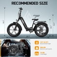 thumbnail image 5 of TST Electric Bike for Adults 26", Peak 750W Electric Bicycles with Fenders and Rear Rack, 60miles Long Range, E-Mountain Bike, 7-Speed, 10.4AH Battery, UL2849, APP Control, 5 of 10