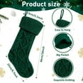 thumbnail image 5 of ShellKingdom 3 Pcs Christmas Stockings with DIY Snowman Name Tags, 18 inches Knitted Xmas Hanging Stocking for Mantels Christmas Tree Holiday Party Decoration (Red Green White), 5 of 7