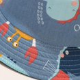thumbnail image 2 of Unisex Sea Animail Pattern Print Bucket-hat Double-side-wear Reversible Fisherman-cap, 2 of 5