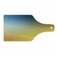 thumbnail image 1 of Yellow and Blue Cutting Board, Abstract Polygon Style Fractal Gradient Geometric Background Art, Tempered Glass Cutting and Serving Board, Wine Bottle Shape, Slate Blue Marigold, by Ambesonne, 1 of 1