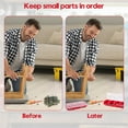 thumbnail image 5 of Audessy 4 Pack Screw Organizer Box with Lids, 4 Compartments Tool Bin Stackable Sorting Screw Toolbox for Garage Nails Hardware Workbench Organizing Storage, Red, 5 of 8