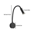 thumbnail image 4 of AOOOWER LED Wall Mount Reading Light Reading Lamp Headboard Light with Adjustable Flexible Gooseneck for Home Bed Bedside Decors, 4 of 14