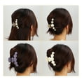 thumbnail image 6 of Unique Bargains 1pc Plastic Hair Claws Hair Clips Hair Barrettes for Women White 3.98''x2.01''x1.93'', 6 of 7