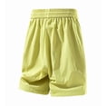 thumbnail image 4 of Xzbqbs Men's Polyester Cargo Shorts Drawstring Breathable Outdoor Summer Bottoms Solid Color Lightweight Athletic Utility Trousers with Pockets, 4 of 6