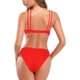 thumbnail image 2 of Traje de baño con Aros para Mujer Traje de baño de Dos Piezas con Parte Superior de Bikini Rosa roja CH Rosa roja CH Xishao ropa, 2 of 2
