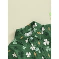 thumbnail image 6 of Suealasg Kids Boys Easter Clothes Little Boys Short Sleeve Bunny Shamrock Print Shirt Summer Easter Holiday Tops 1-6 Years, 6 of 9