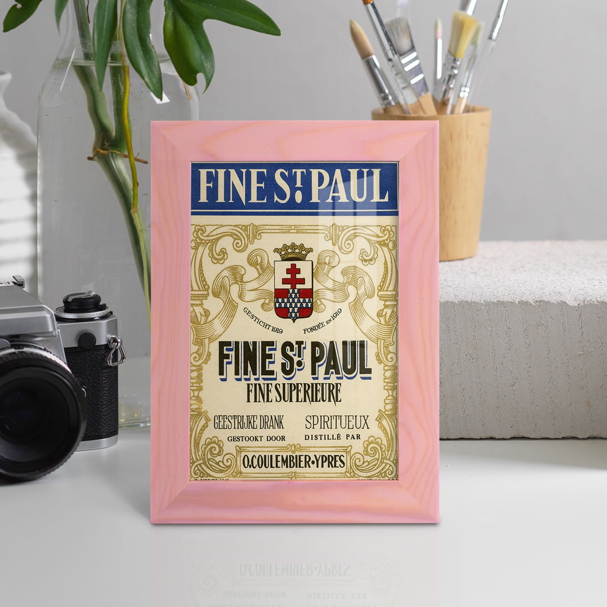 Fine St. Paul -Framed Print w/glass-Sunset Pink
