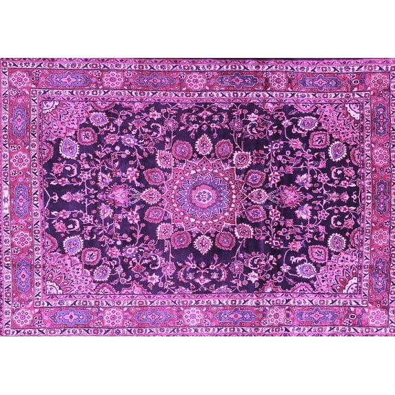 Ahgly Company Indoor Rectangle Persian Purple Traditional Area Rugs, 8' x 10'