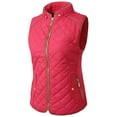 thumbnail image 2 of NE PEOPLE Women’s Quilted Vest – Lightweight Sleeveless Full Zip Up Casual Stand Collar Padding Gilet Jacket with Pockets NEWV40 Pink XL, 2 of 7