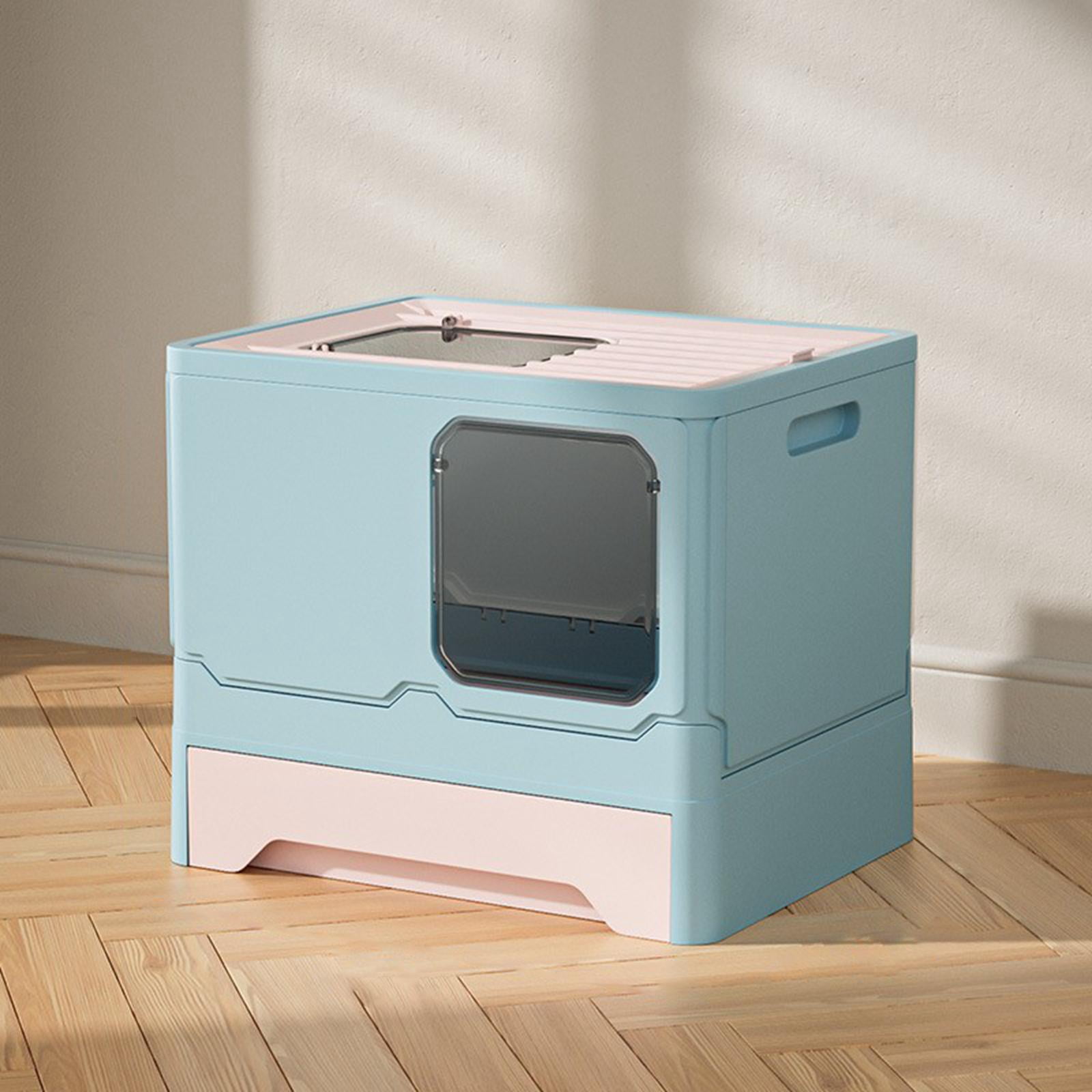 Foldable Cat Litter Box Toilet Anti Splashing Enclosed Large Space with