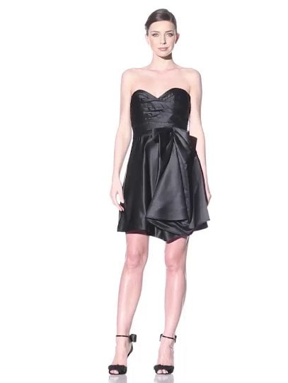 strapless bow dress