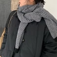 thumbnail image 4 of Bufanda de invierno para hombre, bufanda de punto suave, 4 of 5