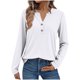 thumbnail image 3 of Camisas para adolescentes,Camiseta de manga larga con cuello en V para mujer, blusa informal con cremallera, poliéster, diseño estampado, corte regular, ideal para uso diario y en casa, sopatenor, 3 of 9