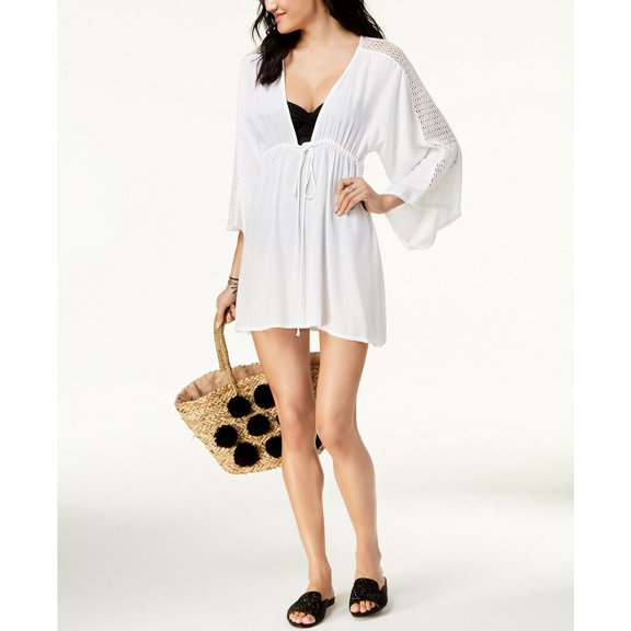 Raviya Women's Tie-Waist Swimsuit Cover-Up White Large