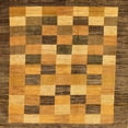 thumbnail image 1 of Ahgly Company Indoor Square Abstract Dark Orange Checkered Area Rugs, 4' Square, 1 of 6