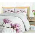 thumbnail image 5 of Ambesonne Floral Duvet Cover Set, Magnolia on a Branch, 2-Calking, Pale Fuchsia Multicolor, 5 of 7