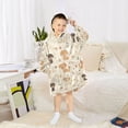 thumbnail image 6 of Wearable Blanket with Sleeves and Pocket Oversized Hooded Sweatshirt 3-14 YR Dog S, 6 of 7
