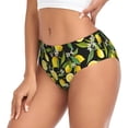 thumbnail image 2 of Fotbe Lemon Fruits Flowers Leaves Calzones Estampados para Mujer – Ropa Interior de Algodón, Cómoda, Suave y Elástica-Large, 2 of 6