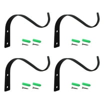 Hanging Plant Bracket, Heavy Duty Metal Wall Hooks, Decorative Plant Hangers for Outdoor Hanging Bird Feeders, Wind Chimes, Plant Baskets, 4 Pcs, 4.5x3.54"