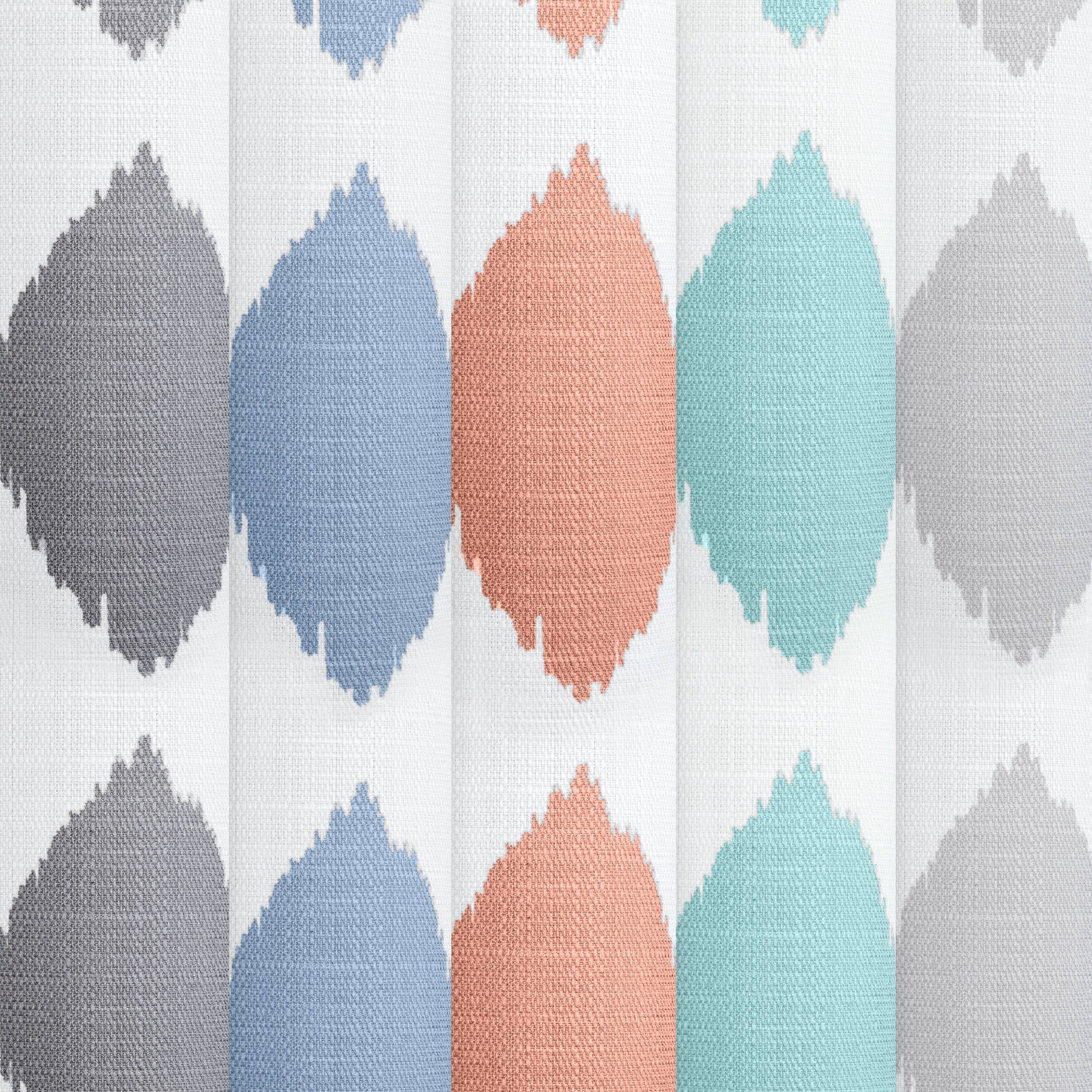 Better Homes & Gardens Ikat Diamonds Curtain Panel with Grommets, 52 x 84 in, Platinum, 1 Panel
