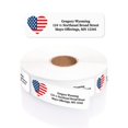 thumbnail image 1 of American Flag Heart Rolled Address Labels/Roll of 500 Personalized Return Address Labels/Designer Return Address Stickers in Elegant Plastic Dispenser, 1 of 4
