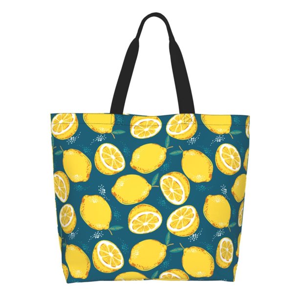 Easygdp Lemon Bolsas Tote para Mujer, Bolsos de Hombro para Viaje, Bolsos de Mano de Gran Capacidad para Compras y Trabajo