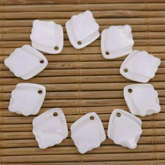 K-KED 10PCS Teardrop Natural White Mother of Pearl Shell Delicate Jewelry Making Choose Size-12mmX14mm