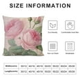 thumbnail image 5 of JEUXUS  Decorative Romantic Rose Flower Pillow Cover Vintage Shabby Chic Peach Pink Rose Floral Cushion Cover Square  Pillowcase for Sofa Bedroom Car, 5 of 5