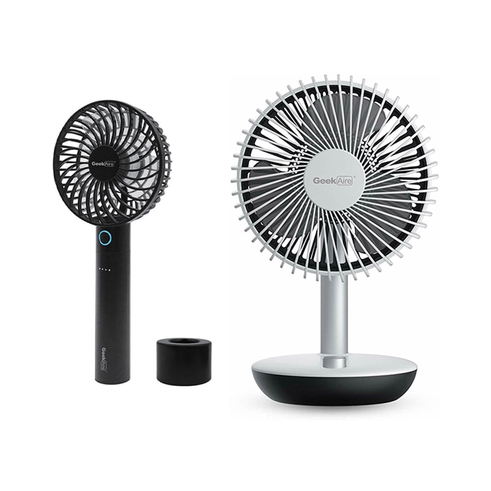 Geek Aire GF5 Oscillating Mini Silent Fan and Aire Mini Cordless