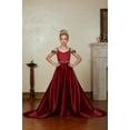 thumbnail image 4 of Drtj Flower Girls Satin Rhinestone Pageant Dresses Princess A-Line Floor Length Formal Wedding Party Gowns, Sized 2-14T, 4 of 6
